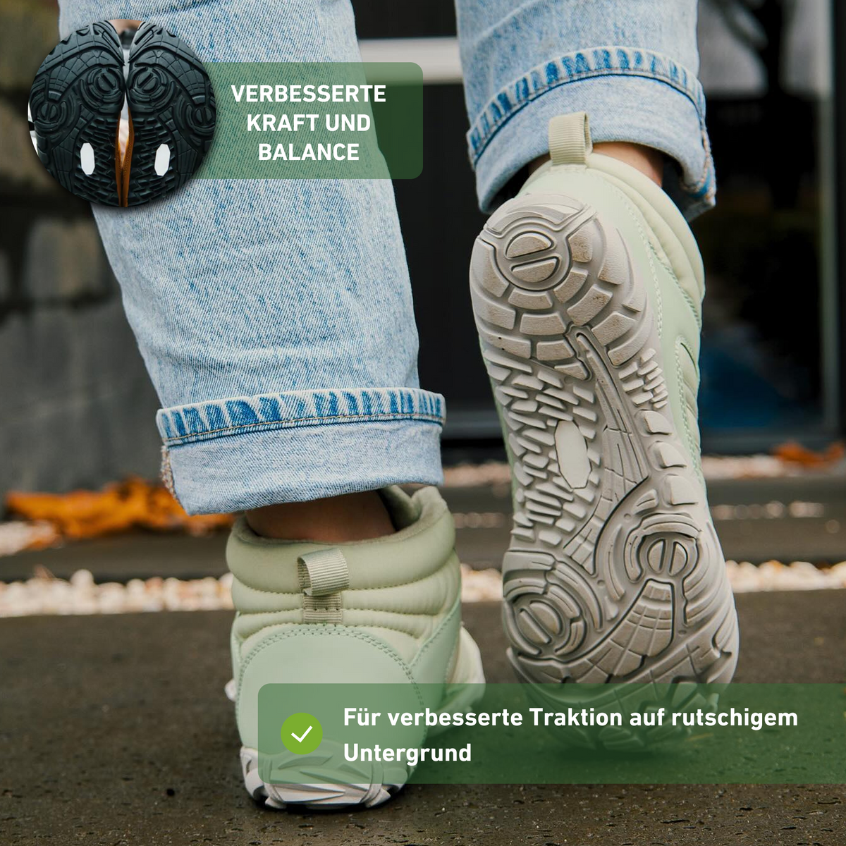Hypersole ArcticStep - Wasserdichte Grip Barfußschuhe für den Winter