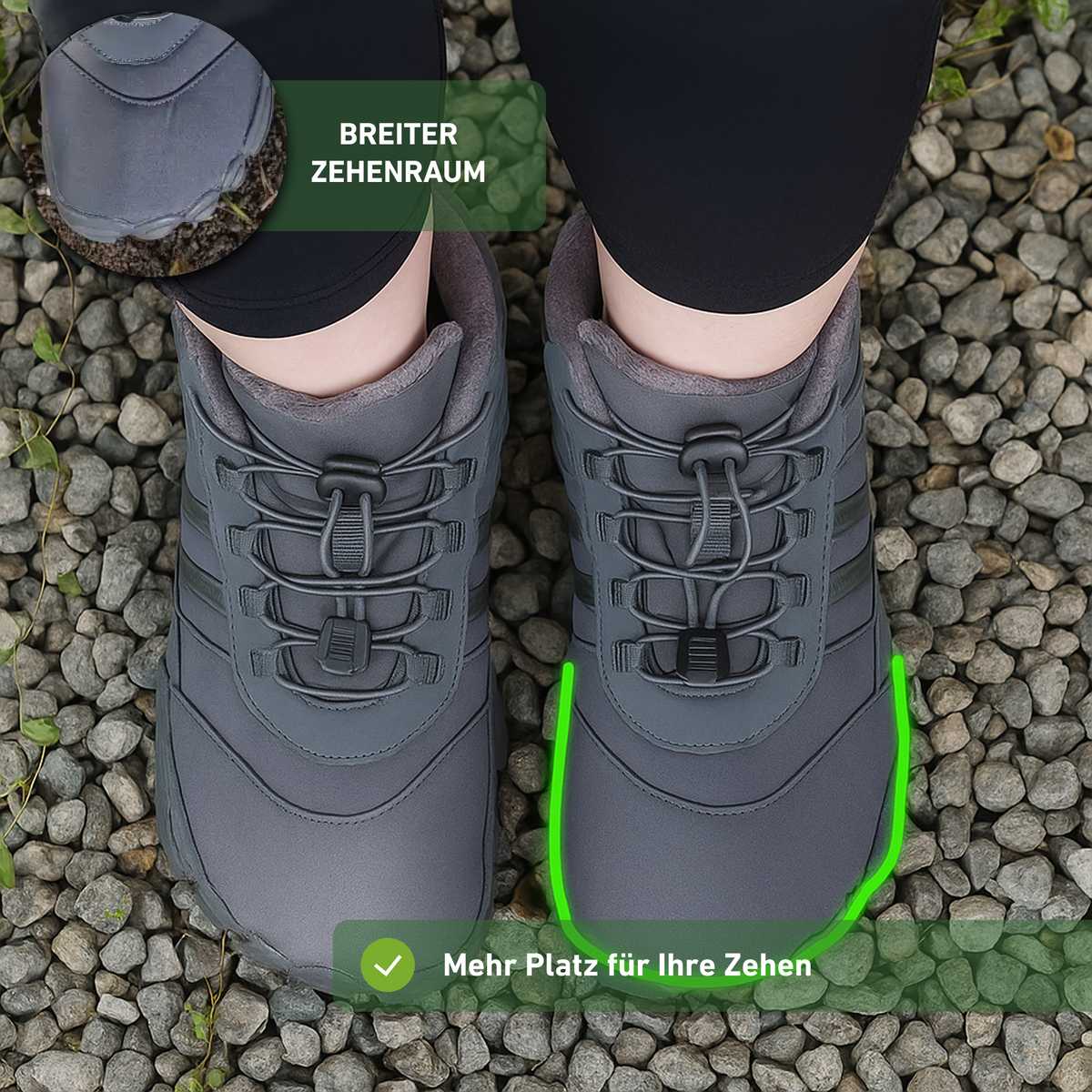 Hypersole ArcticStep - Wasserdichte Grip Barfußschuhe für den Winter
