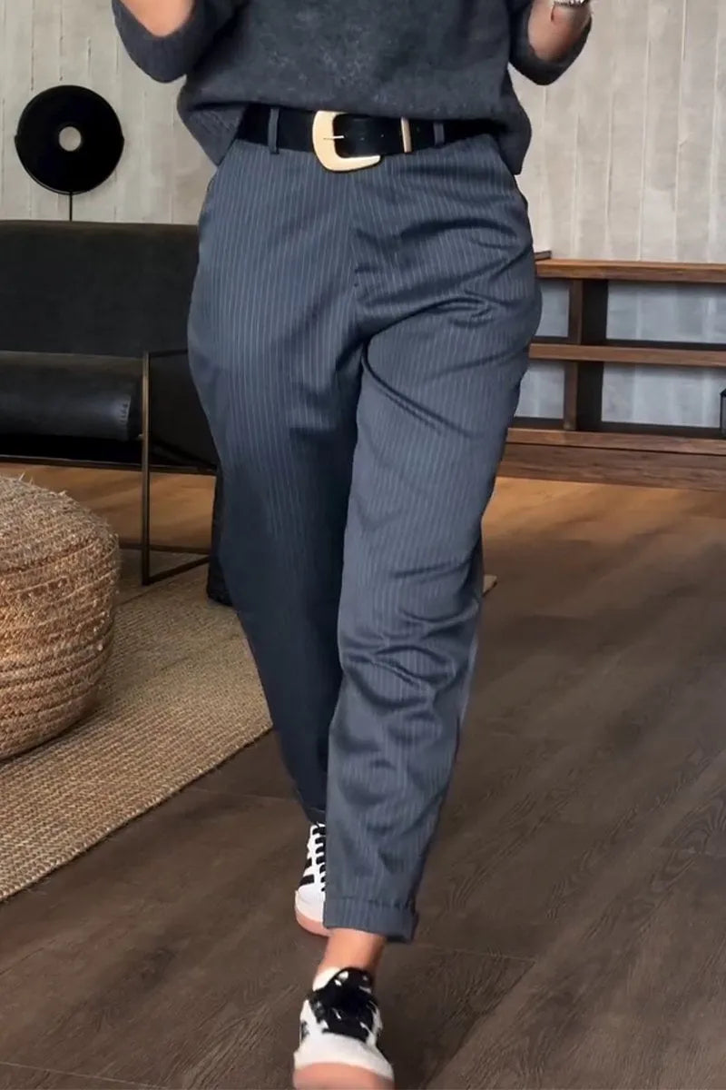 1+1 GRATIS MATHILDA | ELEGANTE, FIGURSCHMEICHELNDE HOSE MIT STREIFEN
