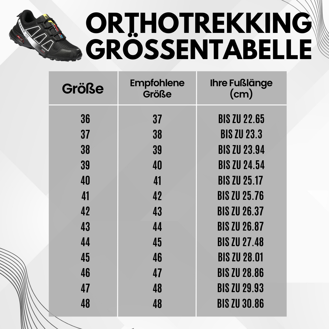 1+1 GRATIS| OrthoTrekking - Ergonomischer schmerzlindernder Trekking u.- Wanderschuh | Ergonomisches Design