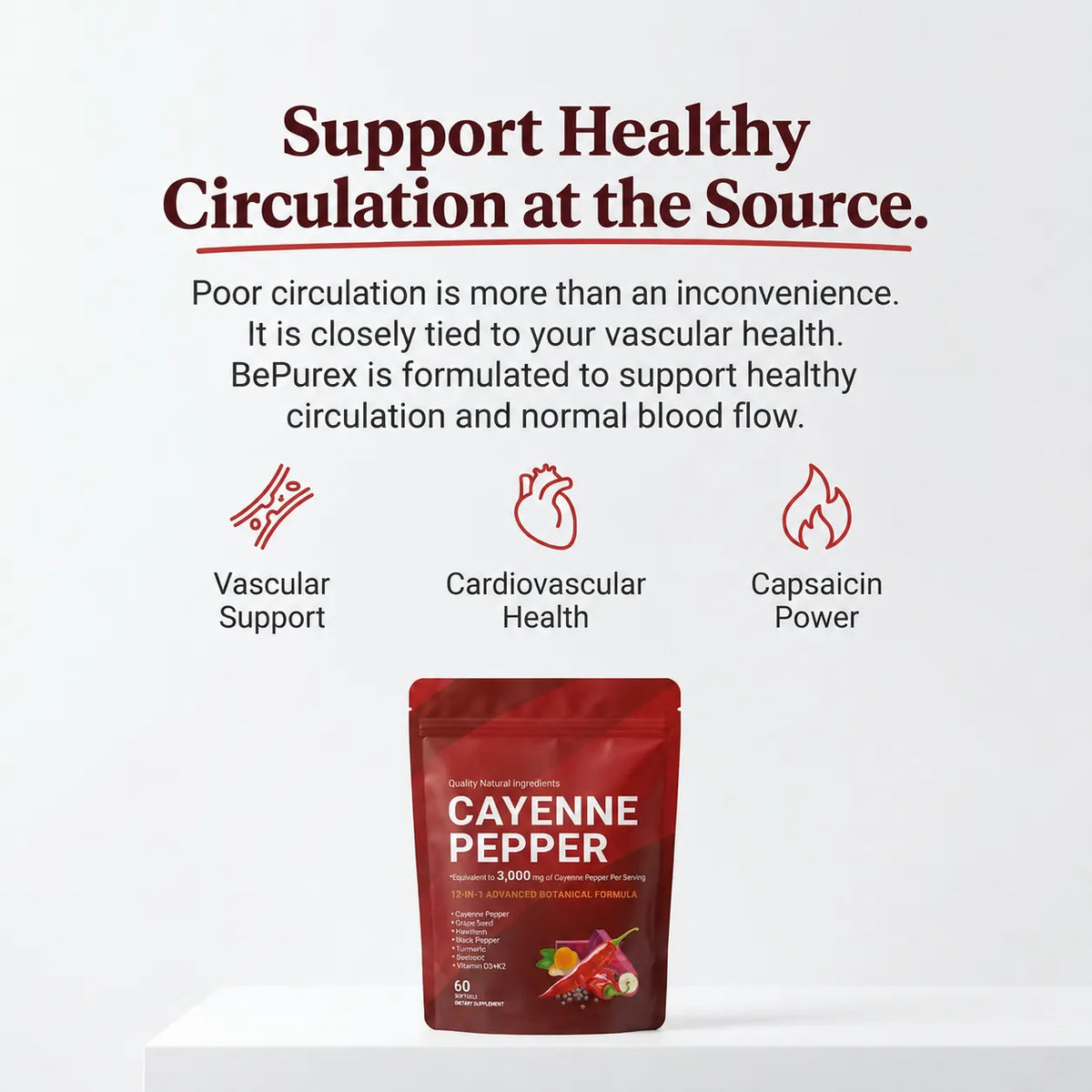 BePurex Cayenne Pepper Softgels