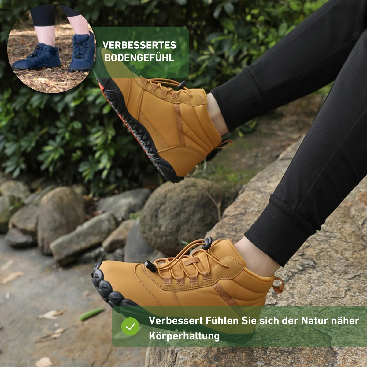 Hypersole ArcticStep - Wasserdichte Grip Barfußschuhe für den Winter